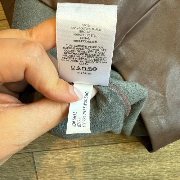 Express Faux Leather One Shoulder Mini Dress Mocha - Picture 13 of 13